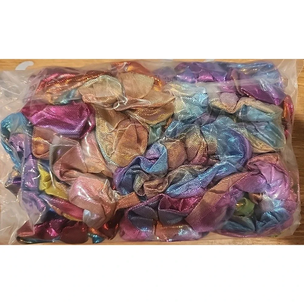 NEW 24 Pieces Rainbow Hair Scrunchies Elastic Bands‎ Scrunchy Colorful Hair Tie